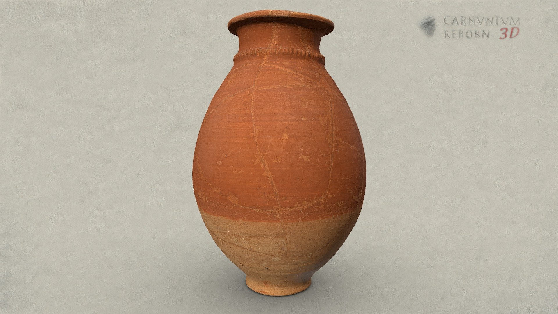 Roman jug with red overpainting and notched molding on the neck. Ceramic; h 20,3 cm; 2nd century AD.

Model: © Landessammlungen Niederösterreich, Niederösterreich 3D - Krug - 3D model by noe-3d.at (@www.noe-3d.at) 3d model