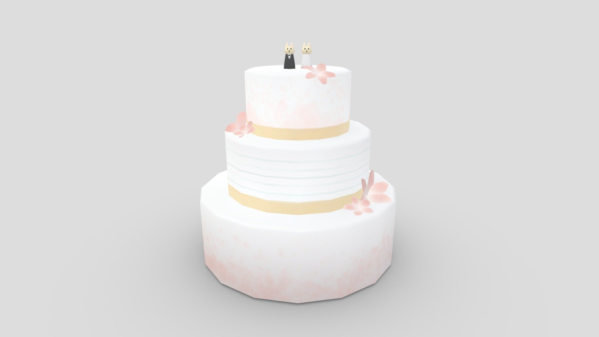 Wedding Cake - 3D model by ktrinidad 3d model