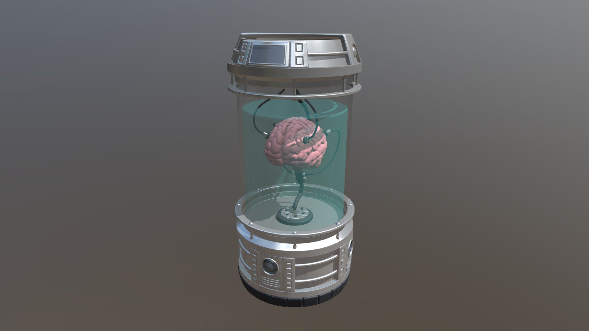 Brain Cylinder - 3D model by Felipe Rivero (@fel.rivero93) 3d model
