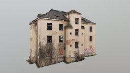 Ruined house in Dubí ruined, germany, czech, gameassets, game-asset, 20th-century, dubi, photoscan, photogrammetry, asset, gameasset, house, building, abadoned, sudety, northczechia