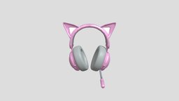 Kitty Ear Headset headset, headphones, mic, razer, catears, krakenkitty
