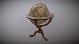 Antique Globe victorian, wooden, globe, antique, wood
