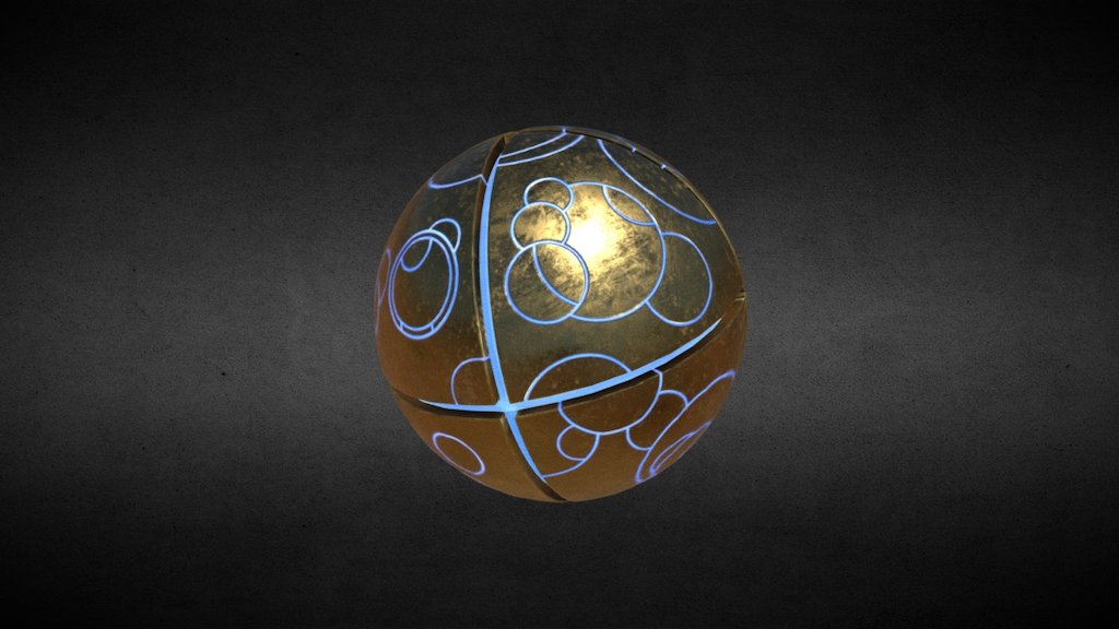 An orb I made based around magic and a lost ancient civilization 3d model