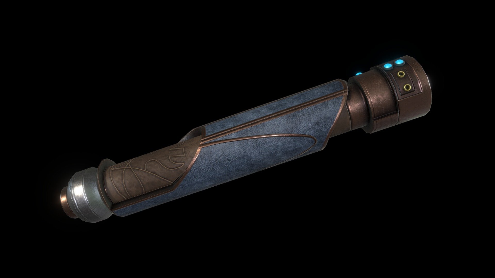 Remake of the third single lightsaber from the classic Star Wars Jedi Knight - Jedi Academy. Part of a weapons remake pack, the WeaponsHD.

Model information:

FBX format.
Optimized for both game and render use.

Texture information:
2K Metallic PBR - PNG format (Base color, specular, metallic, normal-OpenGL, Ambient Occlusion, roughness) 3d model