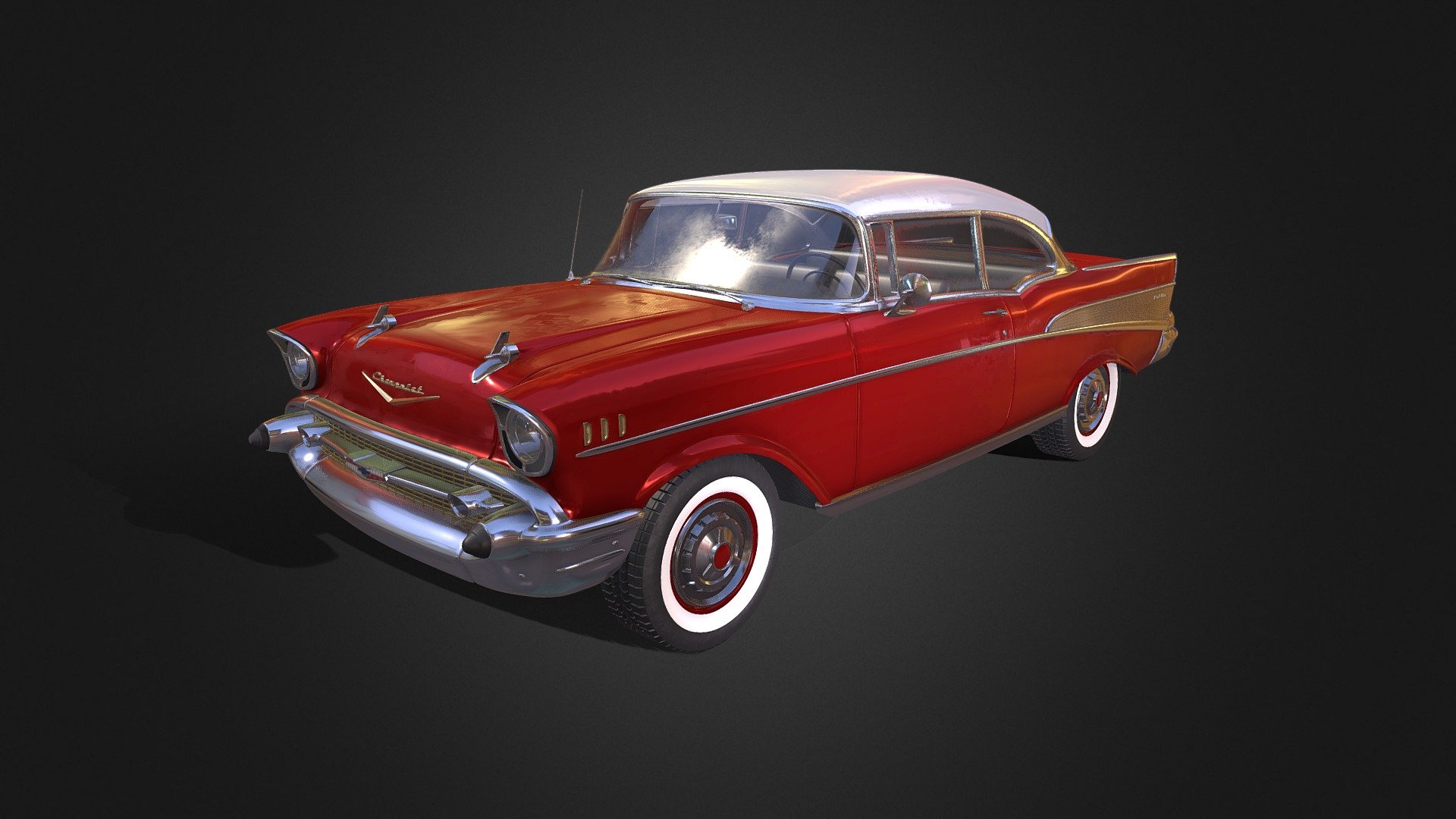 Highpoly model of the vintage car Chevrolet Bel Air 1957.

Modeled in Maya. Textured in Substance Painter 3d model