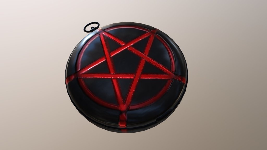Part of my series of tests using zbrush to sculpt ornate features onto jewelry - Satan / Rush Pocket Watch - 3D model by Michael Tunnicliffe (@michaelt) 3d model