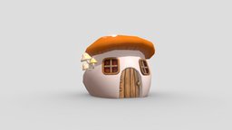 Casita de seta baja con ventanas cute, videogame, mushrooms, environment-assets, setas, mushroomhouse, asset, house