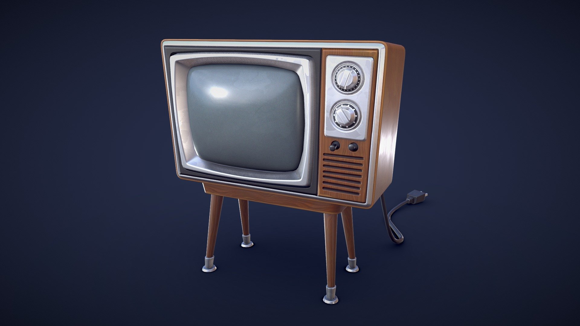 This is a stylized vintage tv pack includes 3 mesh assets.
Whether you want to create a retro scene, a steampunk setting, or a house interrior, this stylized vintage tv model will add some detail to your project. 📺

Model information:




Optimized low-poly assets for real-time usage.

2K and 4K textures for the assets are included.

Additional unposed tv mesh is included.

Additional unposed cable mesh is included.

Tv and table mesh are included in a separate file as well.

Optimized and clean UV mapping.

Compatible with Unreal Engine, Unity and similar engines.
 - Stylized Vintage TV - Low Poly - Buy Royalty Free 3D model by Lars Korden (@Lark.Art) 3d model