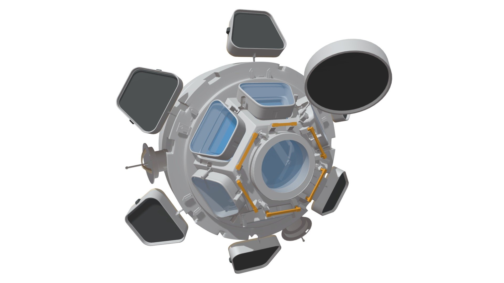 Detailed 3d model of ISS International Space Station Module Cupola 3d model