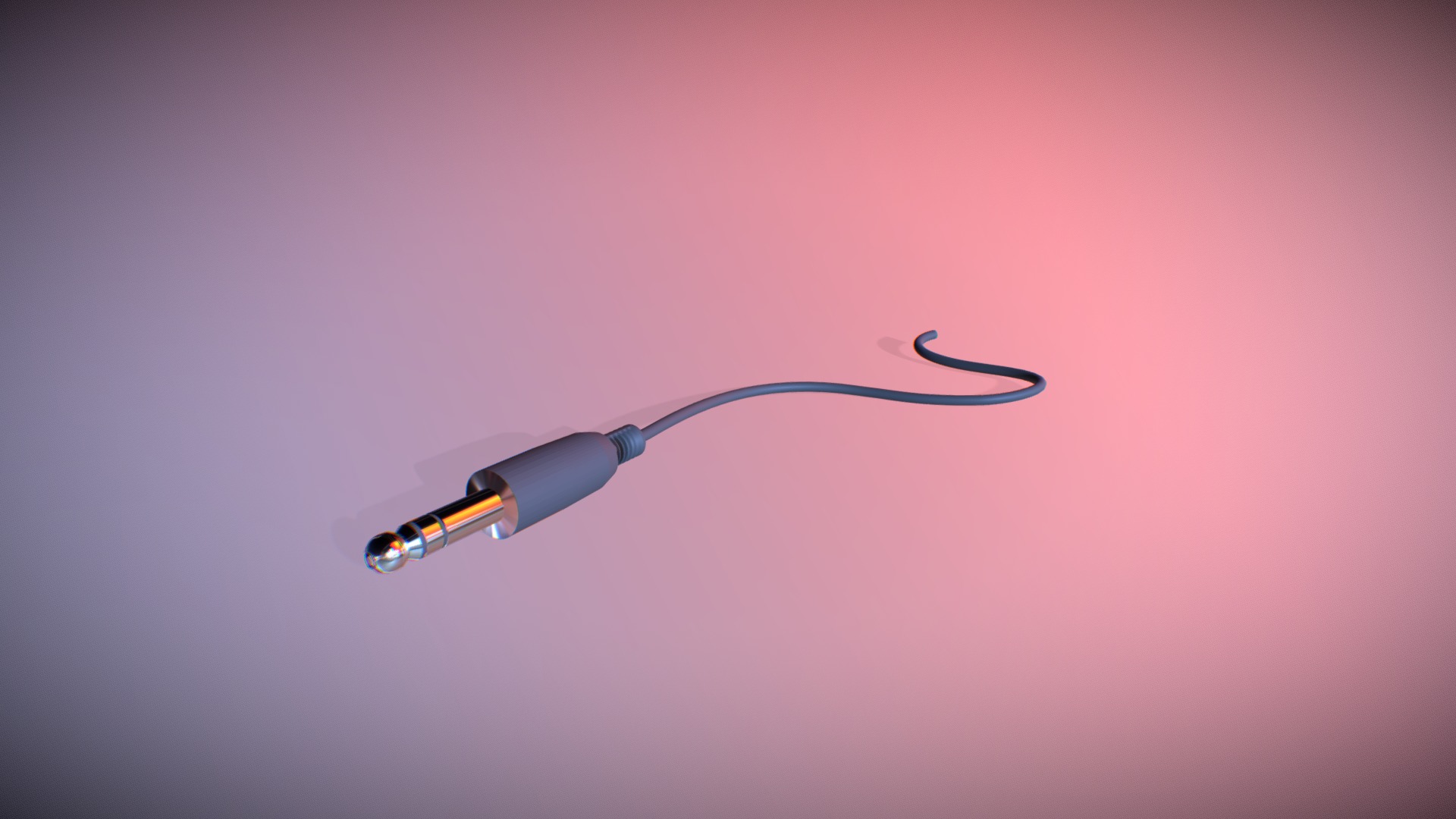 Testing curves mesh - Mini-Jack Plug - 3D model by anim3dju 3d model