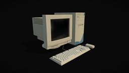 Computer computer, mouse, pc, cpu, old, substancepainter, substance, screen, keyboard, monito