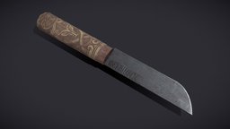 Viking_Style_Knife medieval, vikings, medieval-prop, weapon, knife, 3d, blade