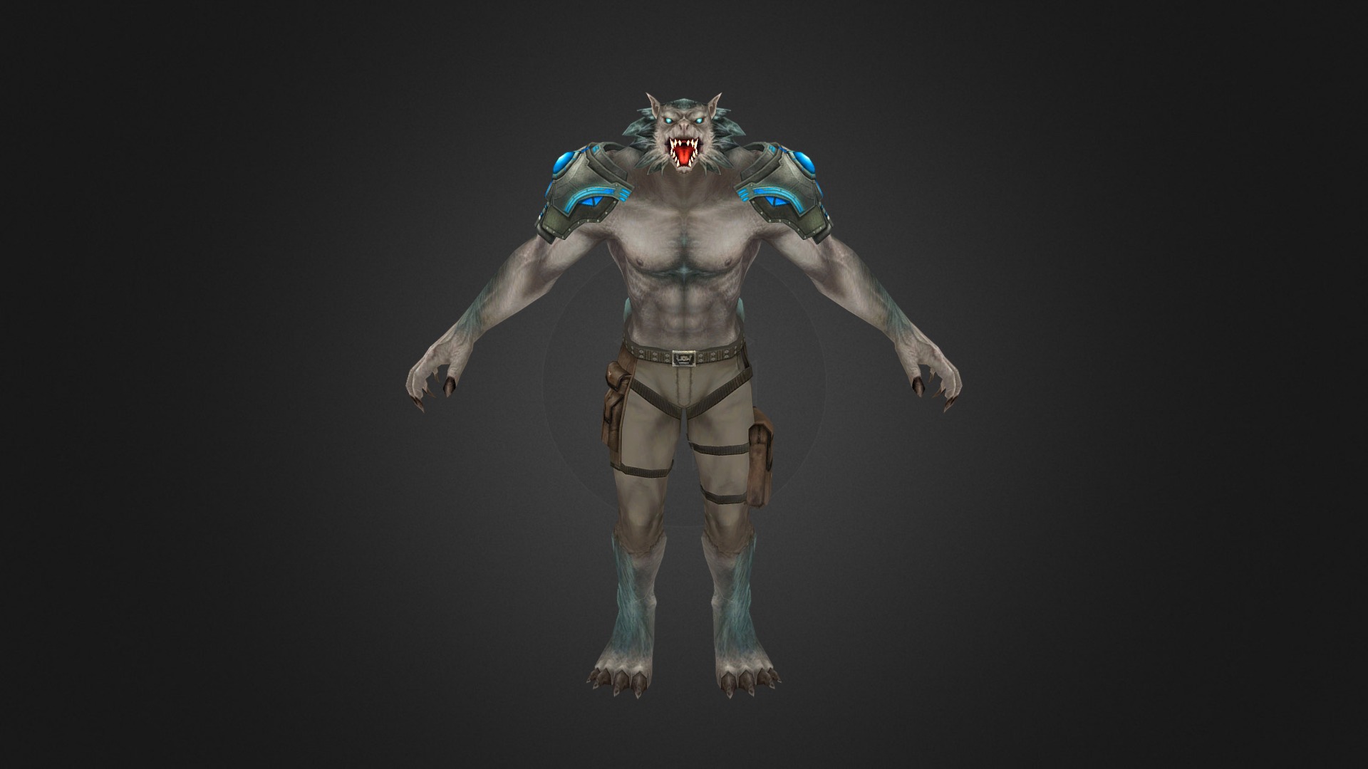 10th Anniversary Blue Wolf - 3D model by Dimac 3d model