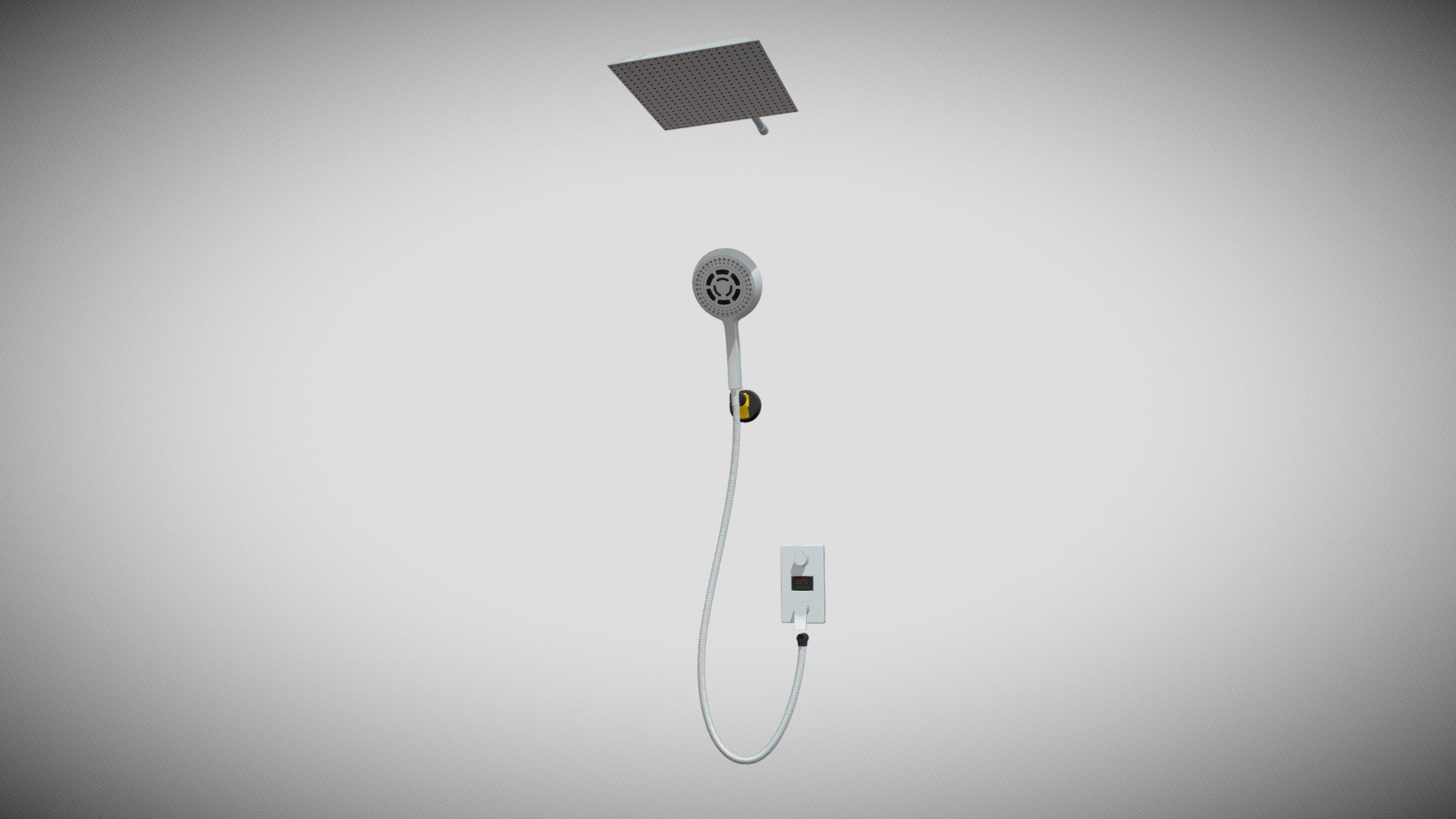 Detailed model of a Rain Mixer Shower, modeled in Cinema 4D.The model was created using approximate real world dimensions.

The model has 95,385 polys and 100,949 vertices.

An additional file has been provided containing the original Cinema 4D project files with both standard and v-ray materials and other 3d export files such as 3ds, fbx and obj 3d model