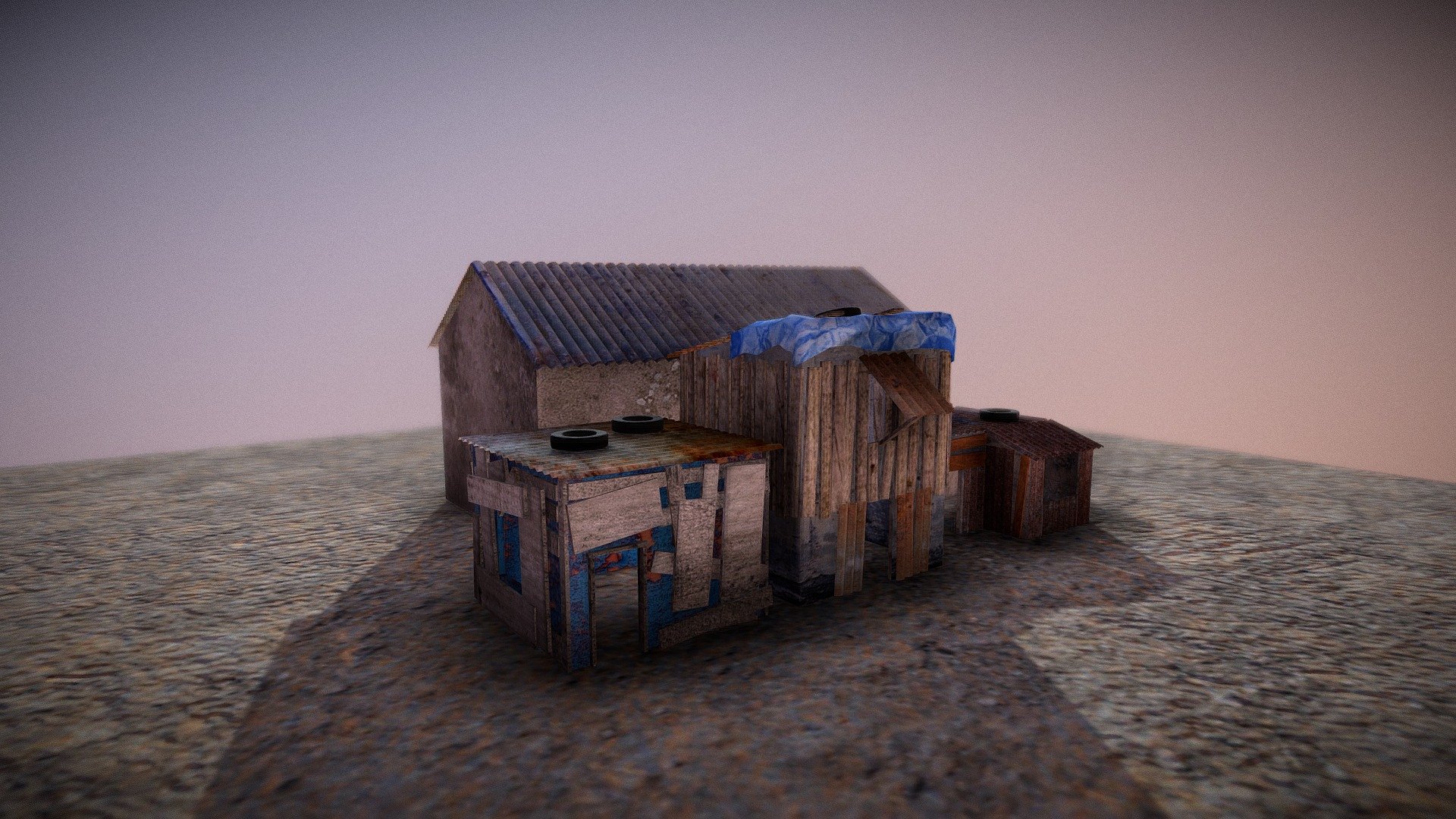 Slum - Download Free 3D model by Joshua Rei (@jshdsnts) 3d model