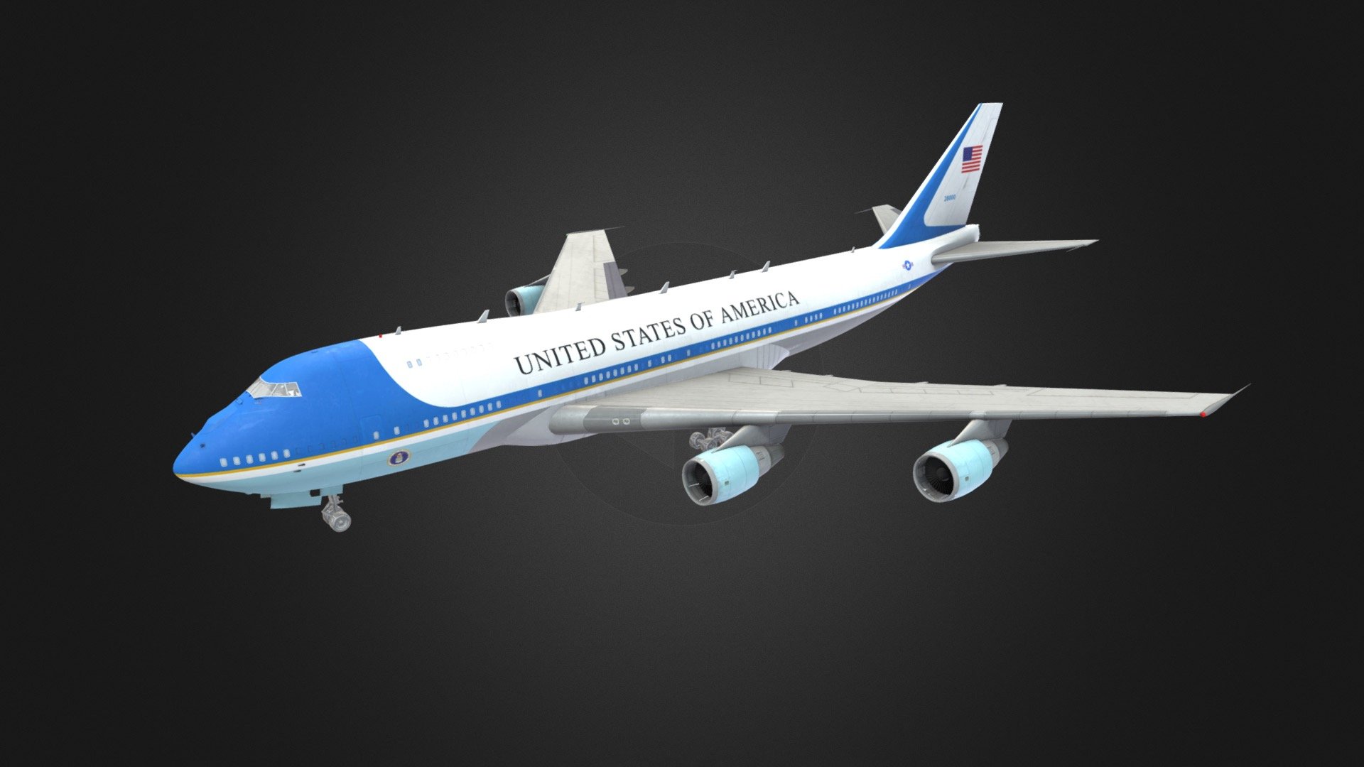 Air Force One - 3D model by llllline 3d model