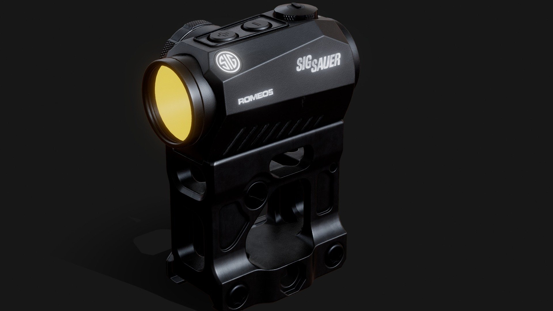 3D model of the Sig Sauer Romeo5 Red Dot Sight.





Made in Blender, Substance Painter and Marmoset Toolbag.




I used 4K Textures for the scope, and 1K texture (roughness only) for the lens.




Polycount:16973



Vertex count:8916
 - Sig Sauer Romeo5 Red Dot Sight - Buy Royalty Free 3D model by ferasabdallah 3d model