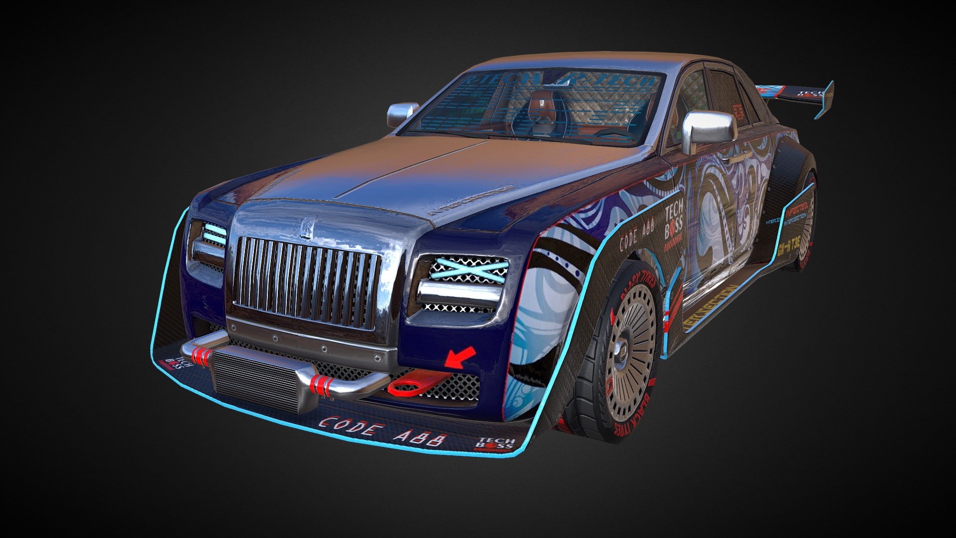 Car for mobile game -  https://play.google.com/store/apps/details?id=com.gdcompany.metalmadness - Rolls - 3D model by dimal965 3d model