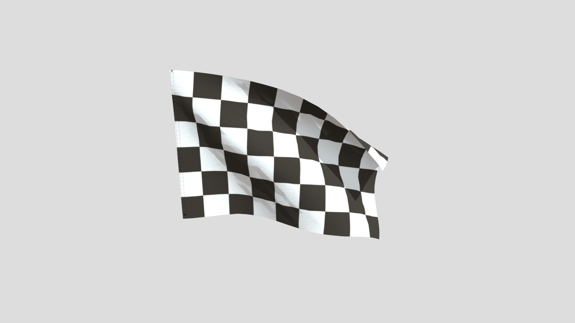 Game Over! - Checkered Racing Flag - Download Free 3D model by SpaceXR Academy (@SpaceXRAcademy) 3d model