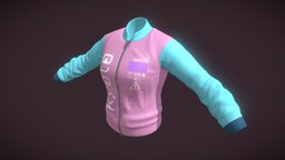 Kyoto Bomber Jacket jacket, pink, substancepainter, maya, zbrush
