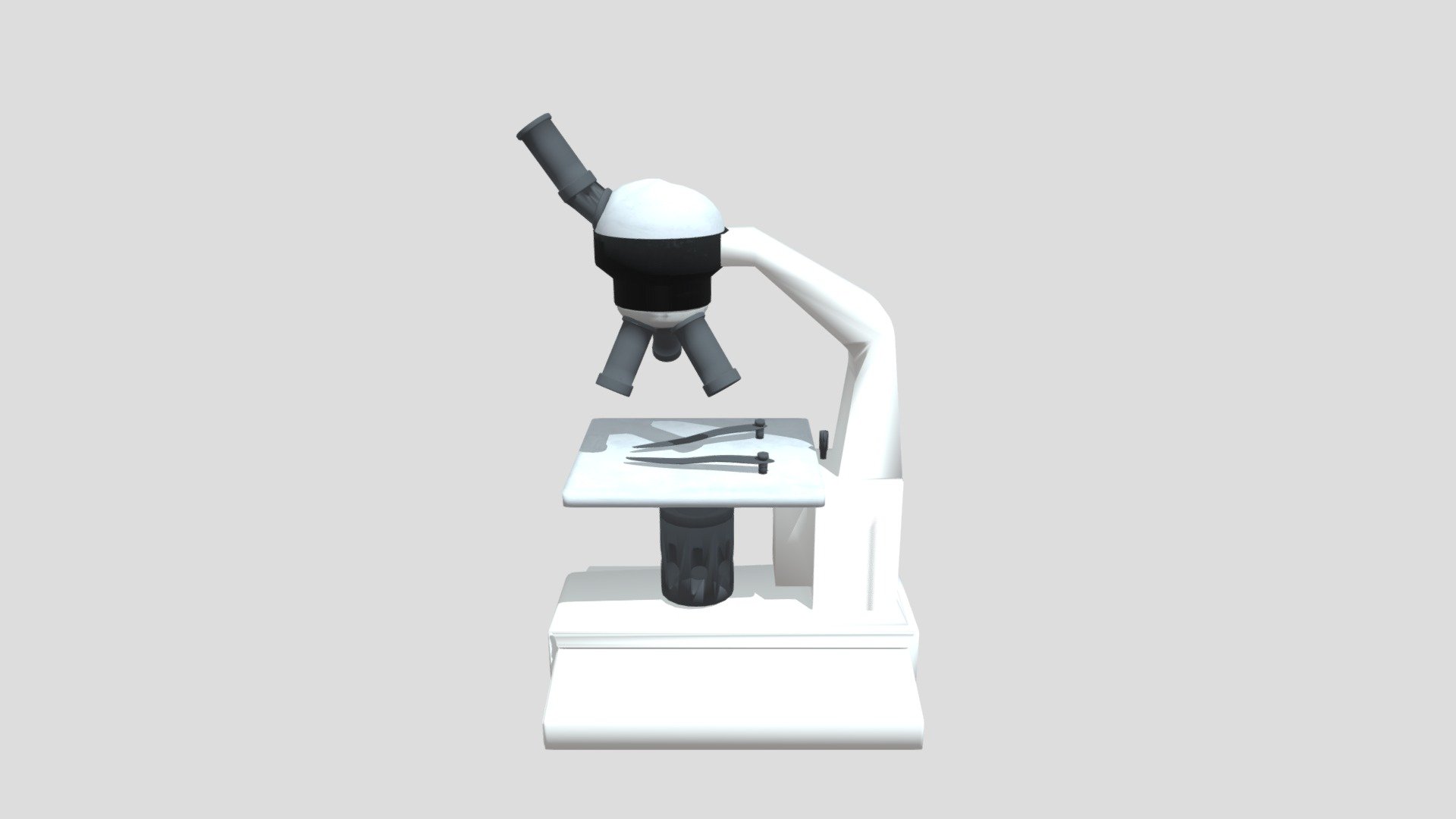 Low poly microscope used for as a scene asset - Microscope - Download Free 3D model by ybmiw 3d model
