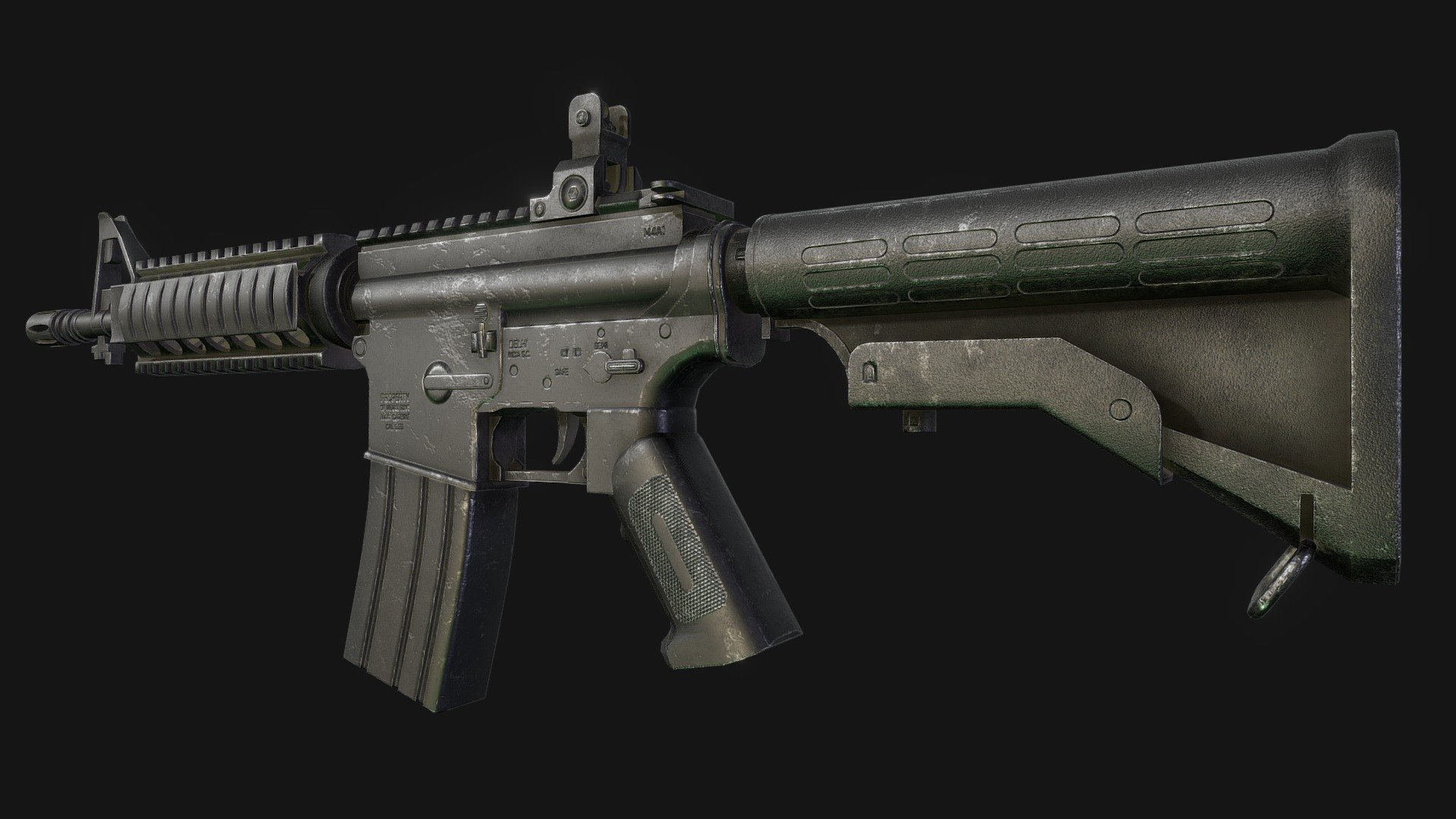Its a game ready M4A1 model. you are free to use it for your games if you want.
All PBR maps : Base Color , Roughness , Metallic , Height , Normal at 4096x4096 resolution are available.

If you want any custom models made for you or 3D environments for your games we can do that. Contact us @ business.agnistudios@gmail.com

My Artstation : https://www.artstation.com/avishkartheartist - M4A1 - 3D model by AgniStudios 3d model