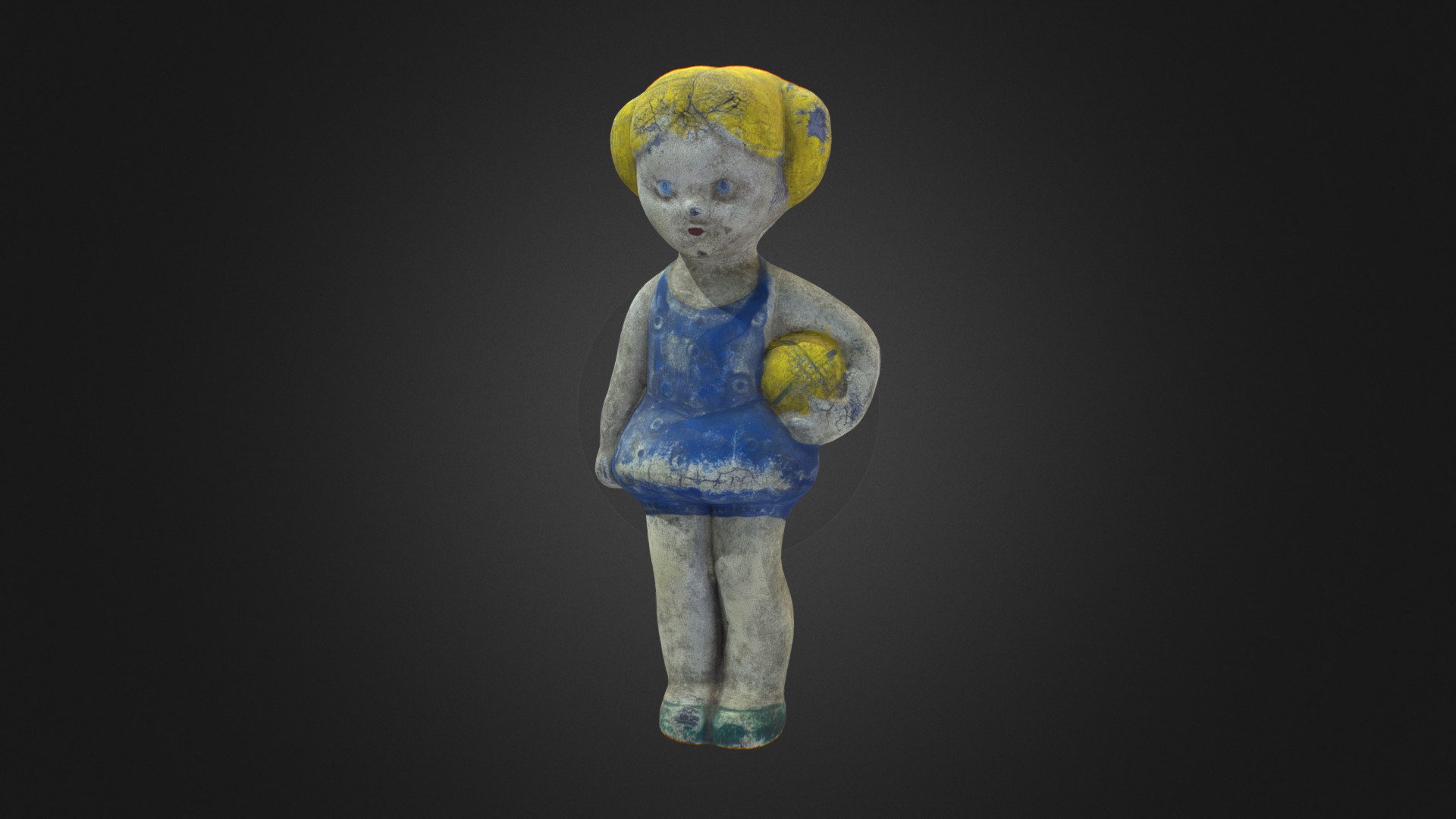 Old USSR Soviet Rubber Toy Girl with a ball Scan High Poly

Including OBJ formats and texture (8192x8192) JPG

Polygons: 50496 Triangles: 50500 Vertices: 25252 - Old USSR Soviet Rubber Toy Girl with a ball - 3D model by Skeptic (@texturus) 3d model