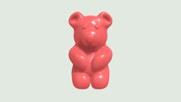 Gummy Bear food, bear, sugar, candy, teddybear, 3d, animal