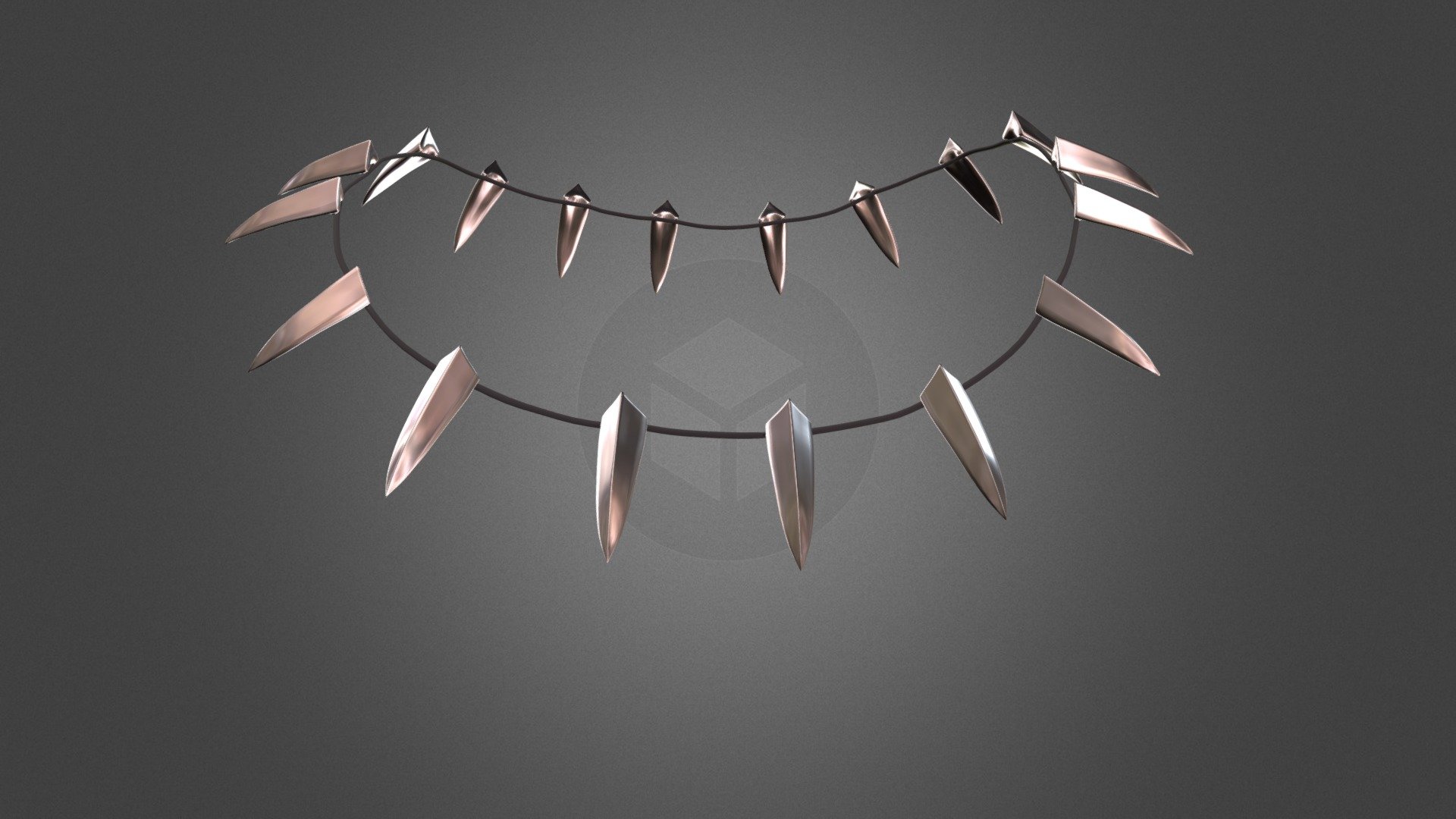Black panther necklace - Download Free 3D model by vmrebenok 3d model