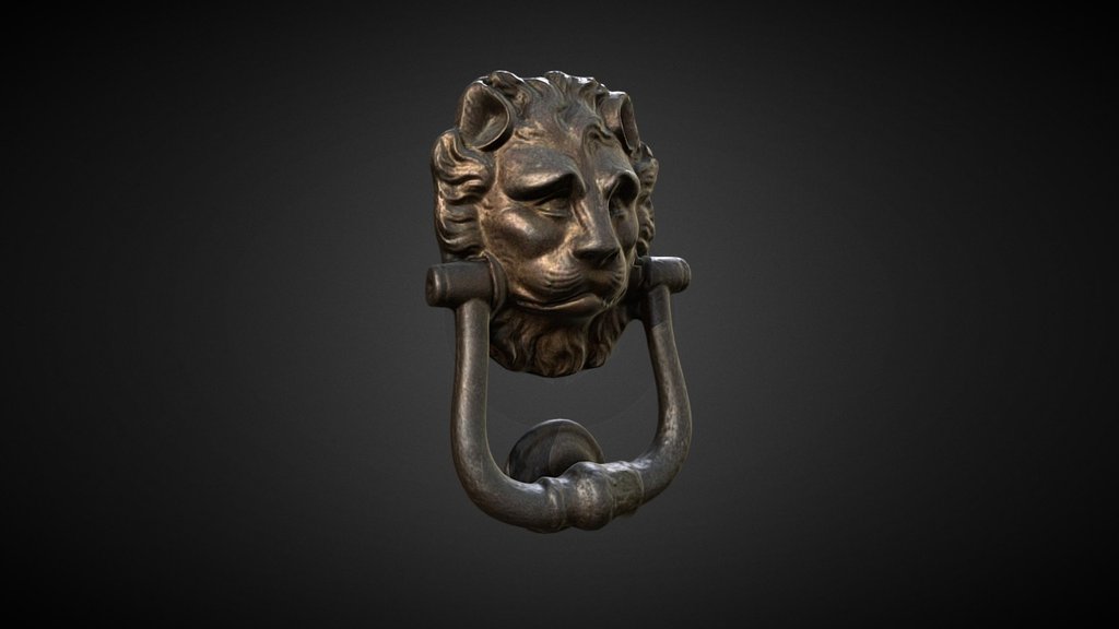 From the original nice 3D scan on
http://www.123dapp.com/catch/Lionhead-Door-Knocker/4429008
Thank'You - Bussatore - Download Free 3D model by Francesco Coldesina (@topfrank2013) 3d model