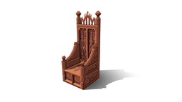 Medieval chair blockbench, minecraft, lowpoly