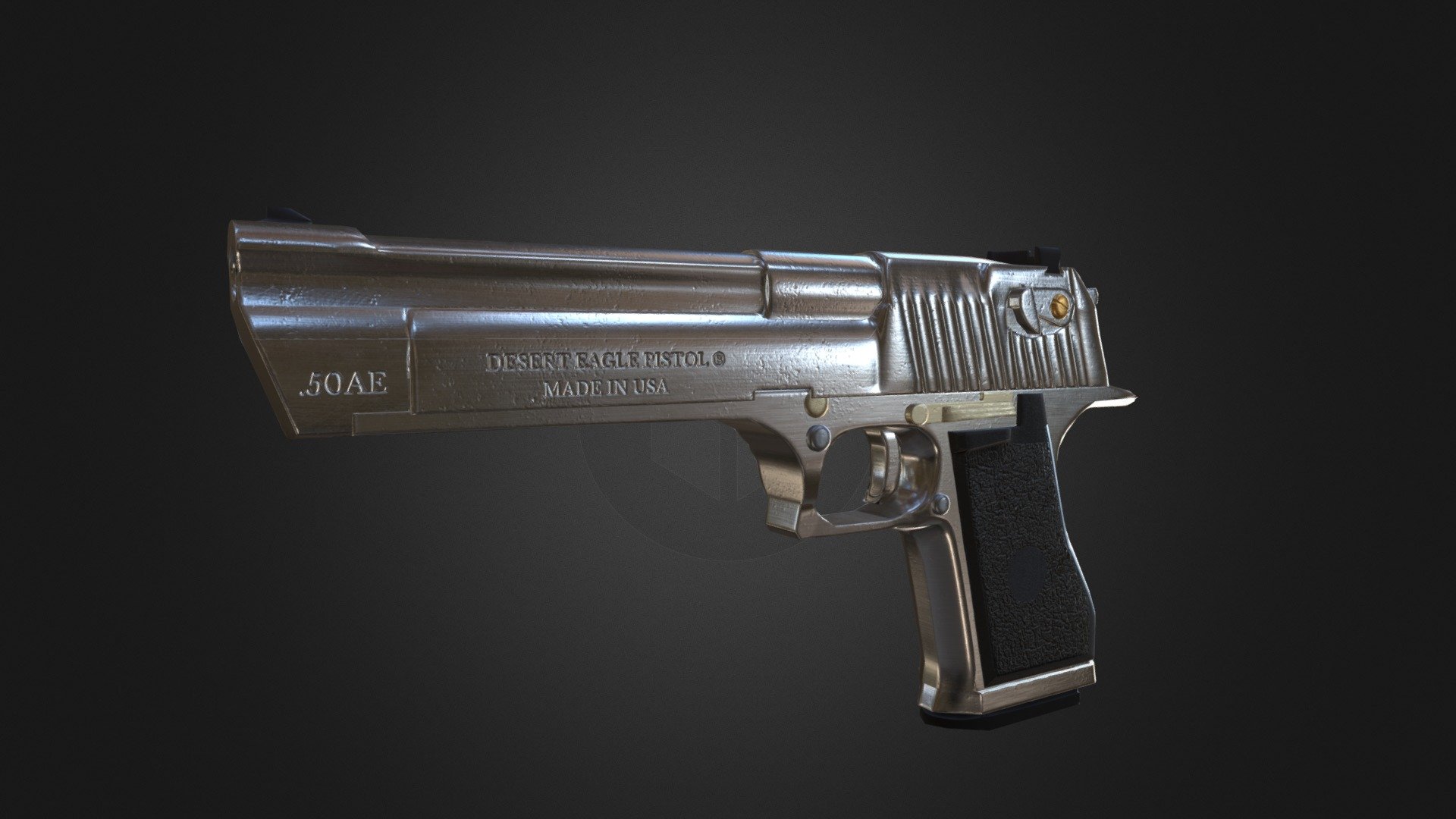Low poly Desert eagle. textured using high to low poly mesh baking on substance painter 3d model