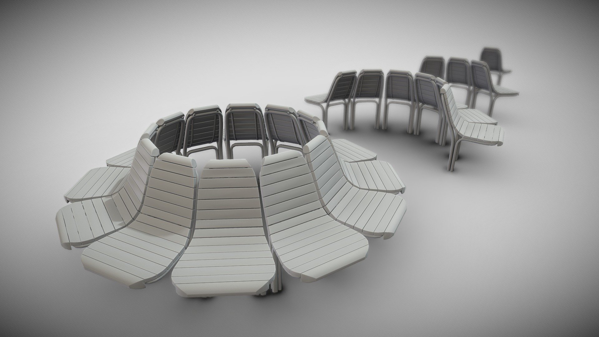 The basic version of the Round Bench.
Bench [7] with 4 parts




Round Bench [7] 4 parts Wood Metal Version 1

Round Bench [7] 4 parts
 Aluminum Version 1

&ndash;

Texture maps: 




Ao, Nor, Cav 4096 x 4096 



Modeled and textured by 3DHaupt in Blender-2.82 - Round Bench [7] 4 Parts Basic Version - Buy Royalty Free 3D model by VIS-All-3D (@VIS-All) 3d model