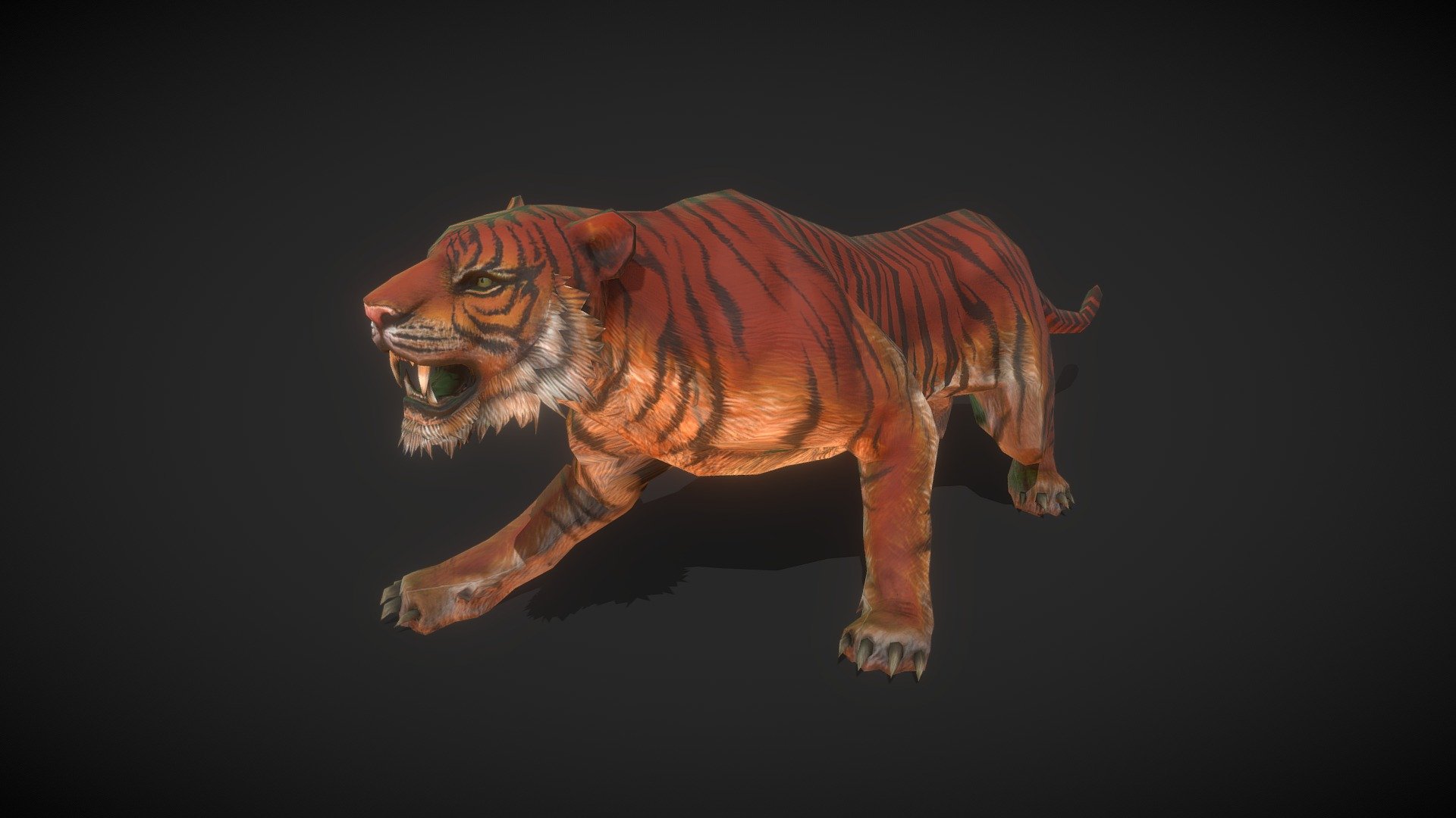 Animals: Tiger - 3D model by Klaudia Naumann (@klaudia_naumann) 3d model