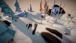 Low Poly Winter Environment