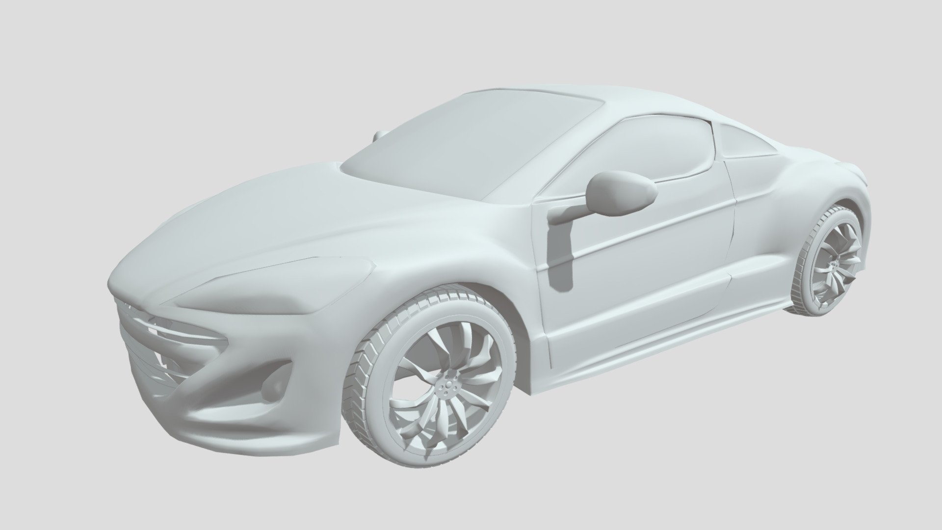 Un Peugeot  RCZ, hecho en Autodesk Maya. Opiniones, sugerencias bien recibidas :) - Carro - 3D model by cainvanenvurio 3d model