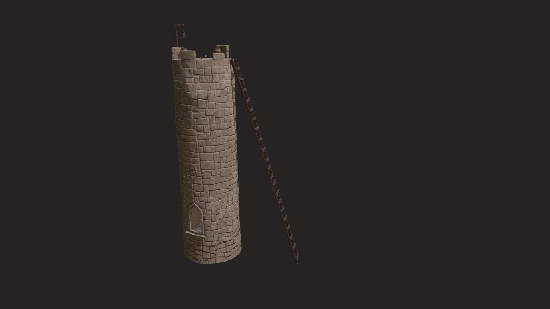 Medieval Tower - 3D model by Lory Chéru (@Azzalee06) 3d model