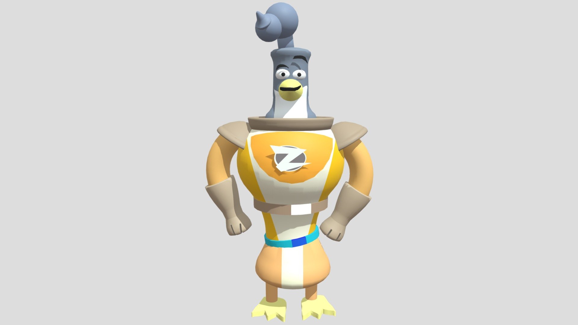 Zidgel (Cartoon-style remastered) from 321-Penguins 3d model