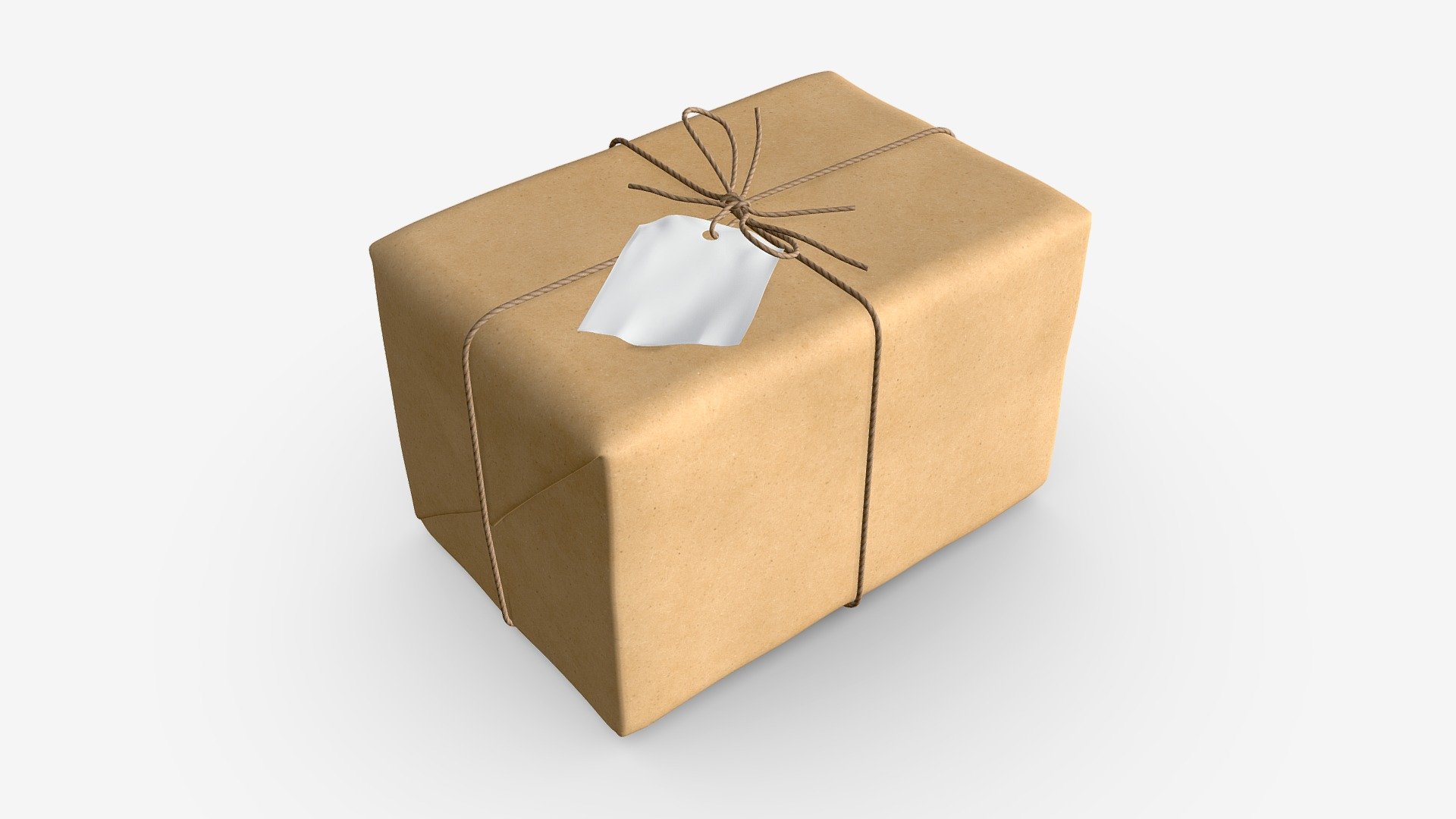 Parcel wrapped in kraft paper - Buy Royalty Free 3D model by HQ3DMOD (@AivisAstics) 3d model
