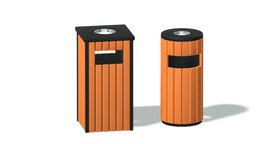 Wooden Trash Can Collection