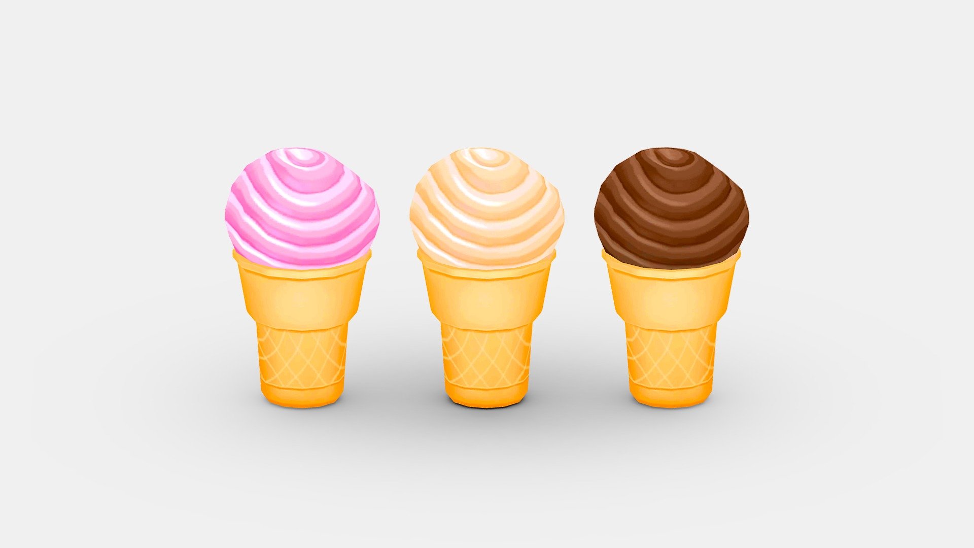 Cartoon sundae ice cream - Cartoon sundae ice cream - Buy Royalty Free 3D model by ler_cartoon (@lerrrrr) 3d model