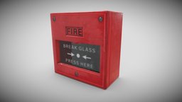 Fire alarm box gameprop, alarm, emergency, fire, box, smoke, firealarm, 41, substancepainter, substance, lowpoly, gameasset, breakglass, emergencyservices