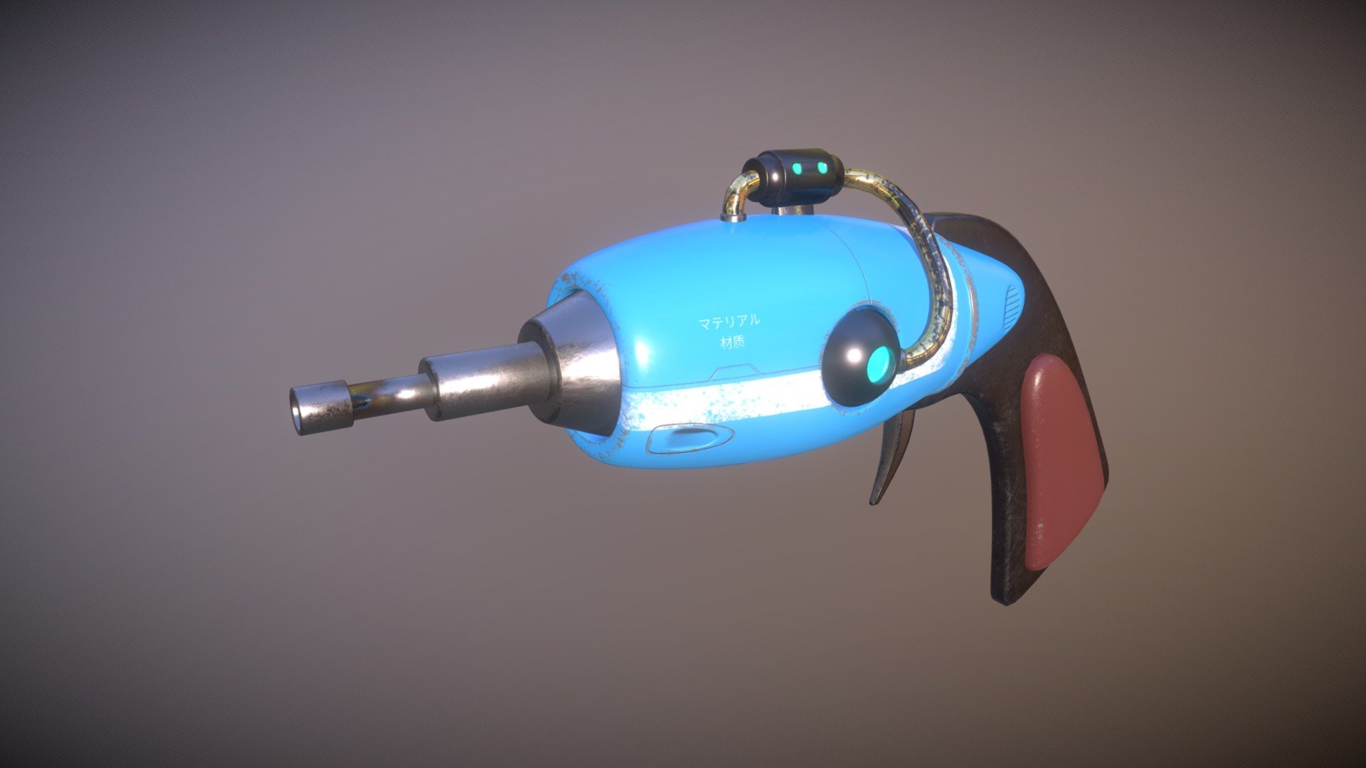 alien blaster ,sci-fi gun model 3d model