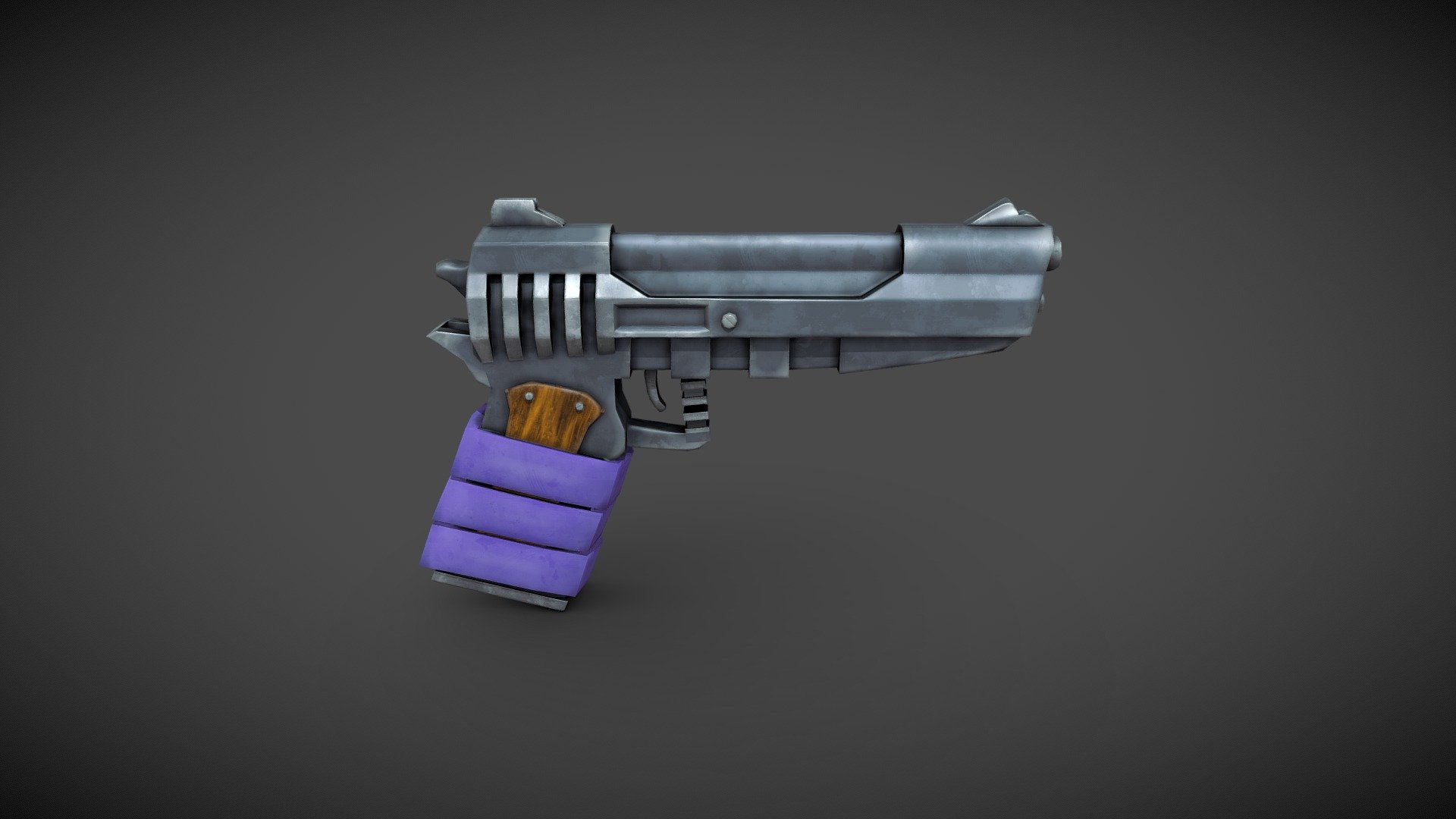 A gun made in 3ds Max and texturized in substance - LowPoly Gun Concept - Download Free 3D model by imsergio07 3d model