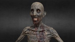 Decayed Zombie C dead, bloody, scary, realistic, corpse, unrealengine, decayed, unity3d, monster, horror, zombie, decomposed