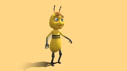 cartoon bee bee, antique, waste, character, cartoon, fantasy, male, anime