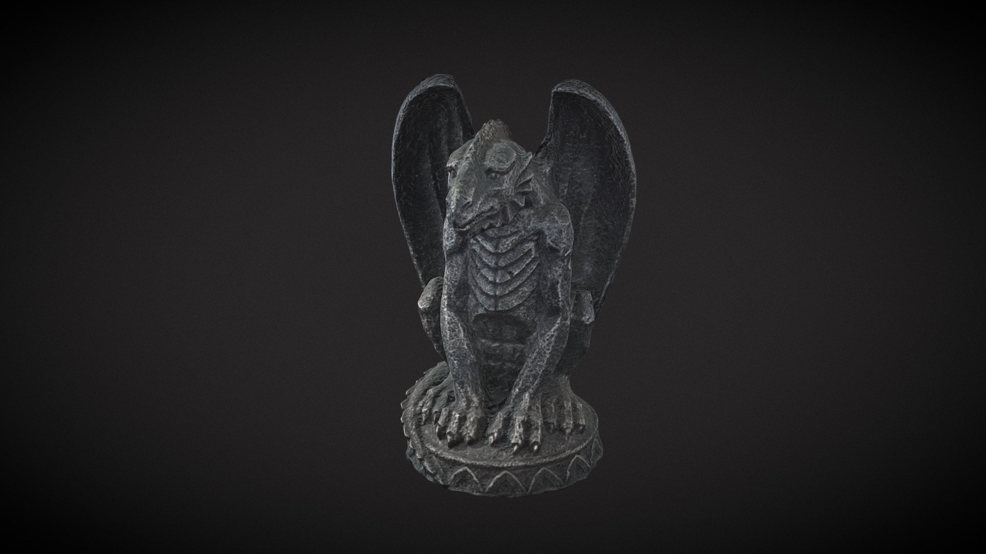 Stone Gargoyle - Download Free 3D model by WakeKnight 3d model