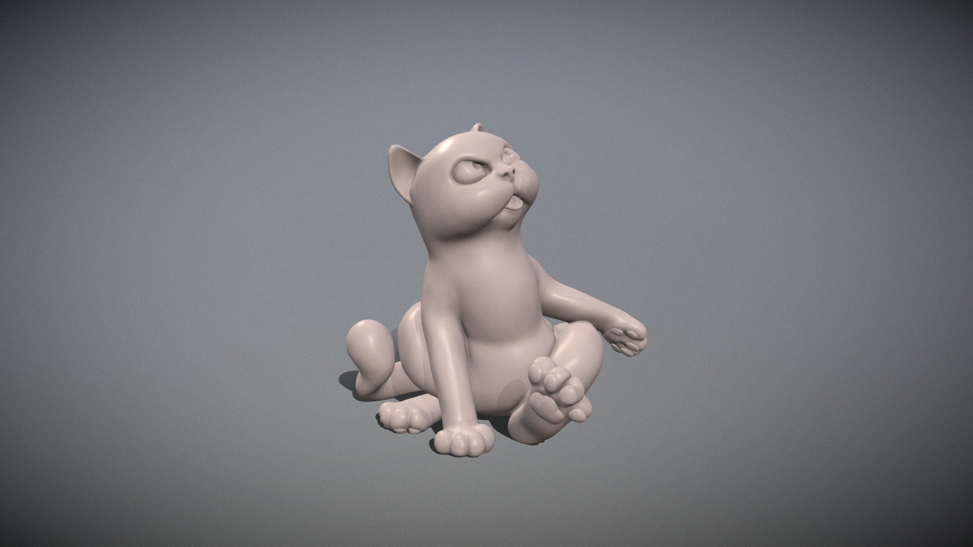 cat for 3d printing.
this is printready funny and angry chubby cat who has just licked his testicles with his hind paw raised, distracted and looks indignantly, forgetting to hide his tongue 3d model
