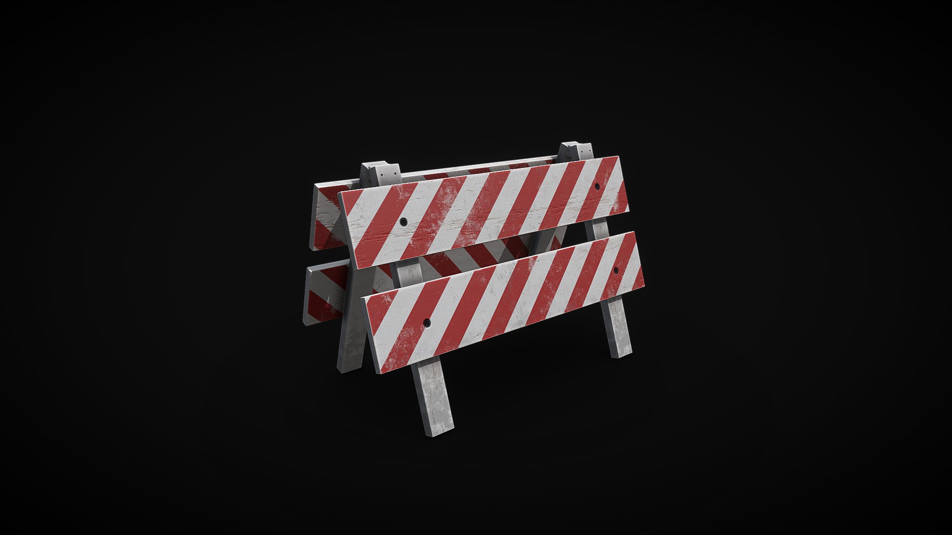 Traffic barricade 01 Game-ready - Buy Royalty Free 3D model by Václav Pleticha (@klidas8) 3d model