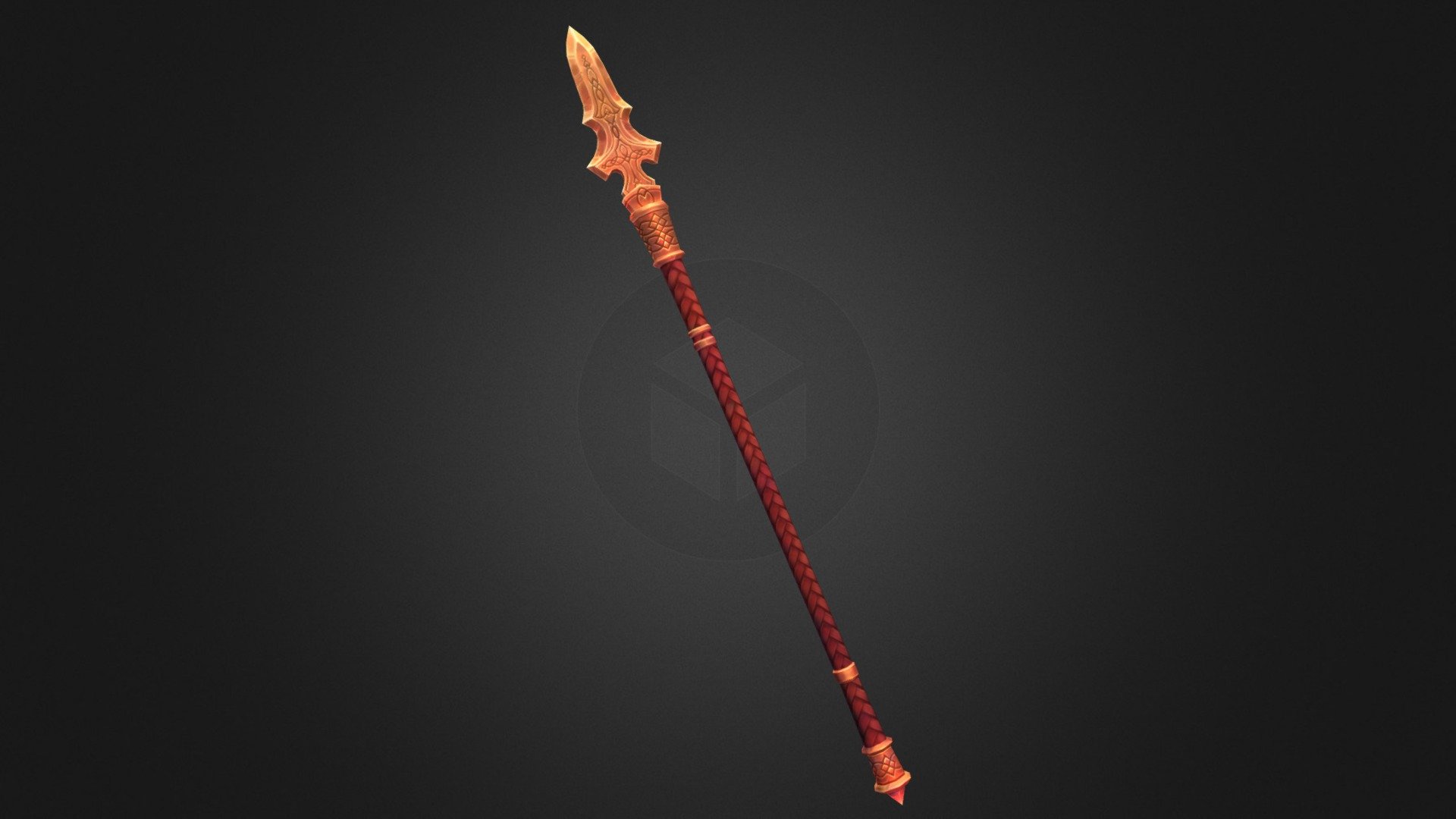 Part of a personal project. I wanted to create a simple but regal looking spear in the WoW hand-painted style for a D&amp;D character of mine.

Check out more of my work at www.AlexandraQuinby.com and www.artstation.com/aquinby !

I'm also on Twitter and Instagram as AlexQuinbyArt! - Golden Spear - 3D model by Alexandra Quinby (@amquinby) 3d model